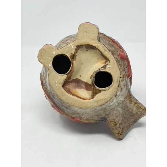 Mid Century Modern Owl 3D Eyes Figurine Decor Boho Retro 7.5" tall Ceramic - Picture 7 of 8
